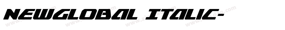 NewGlobal Italic字体转换